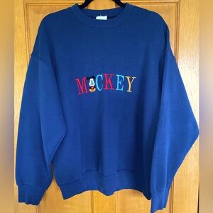 Disney Blue Crewneck Sweater with Mickey Design